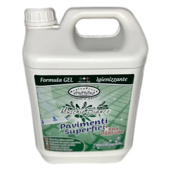 Detergent profesional cu parfum de mosc alb pentru curățarea podelelor și suprafețelor.5kg